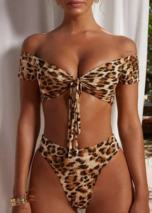 Leopard Two Piece Bikini Set